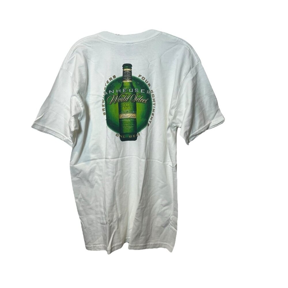 Anheuser Busch World Select Brewmasters Beer‎ Promo Tee Y2K Graphic Shirt Mens L